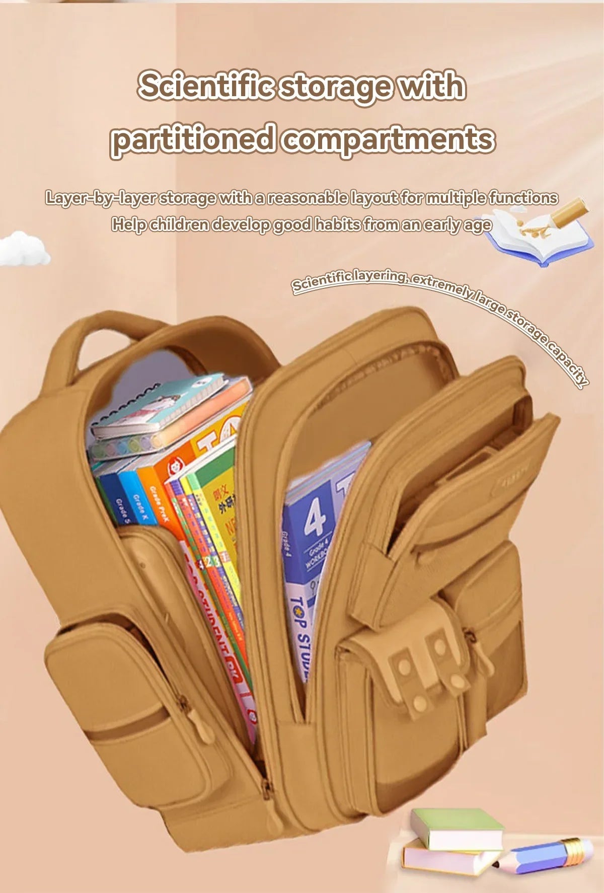 Waterproof Large Capacity Backpack for Students | Comfortable and Durable