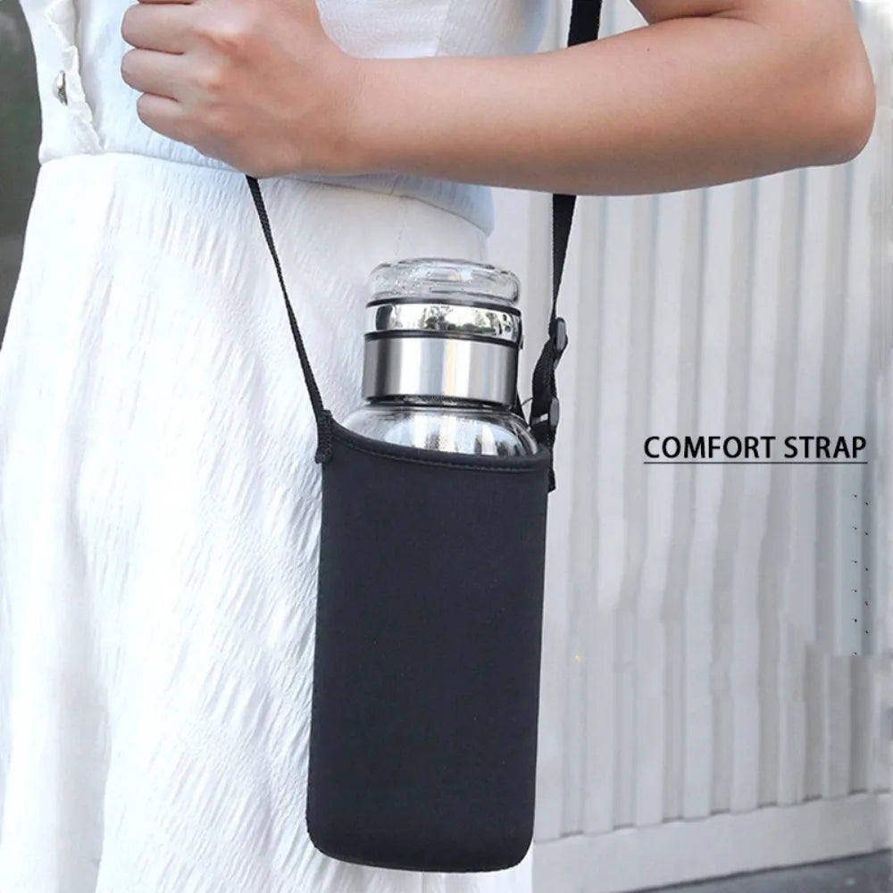 1L Large Capacity Glass Water Bottle | Portable Leakproof Drinkware