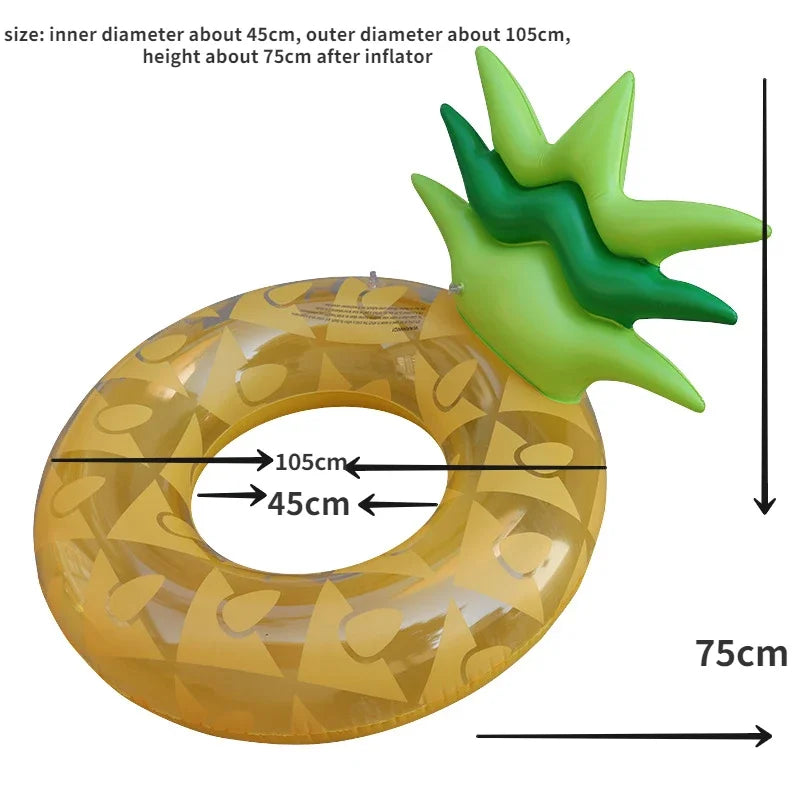 Inflatable Pineapple Watermelon Pool Float | Summer Fun Swim Ring
