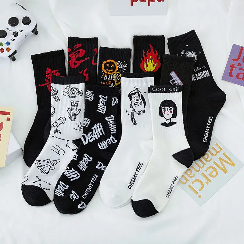 Casual Trendy Long Tube Socks | Antibacterial & Anti-Odor Comfort