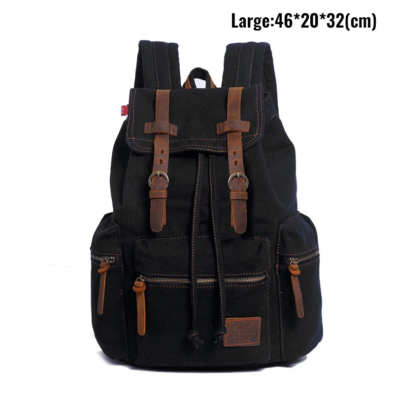 Vintage Canvas Men's Backpack | Stylish 14 Inch Laptop Bag