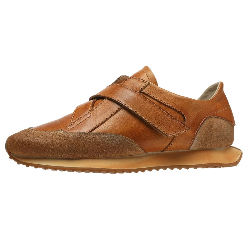 Handcrafted Men's Retro Casual Sneakers | Calf Leather Sneakers