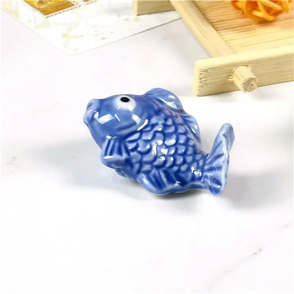 Cute Ceramic Fish-Shaped Chopsticks Holder | Creative Tableware Rack