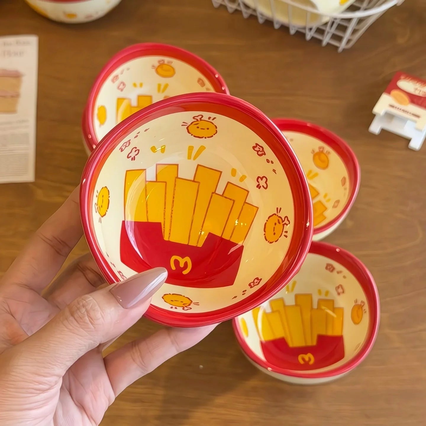 Cute French Fries Shaped Ceramic Small Dishes | Fun Dining Experience