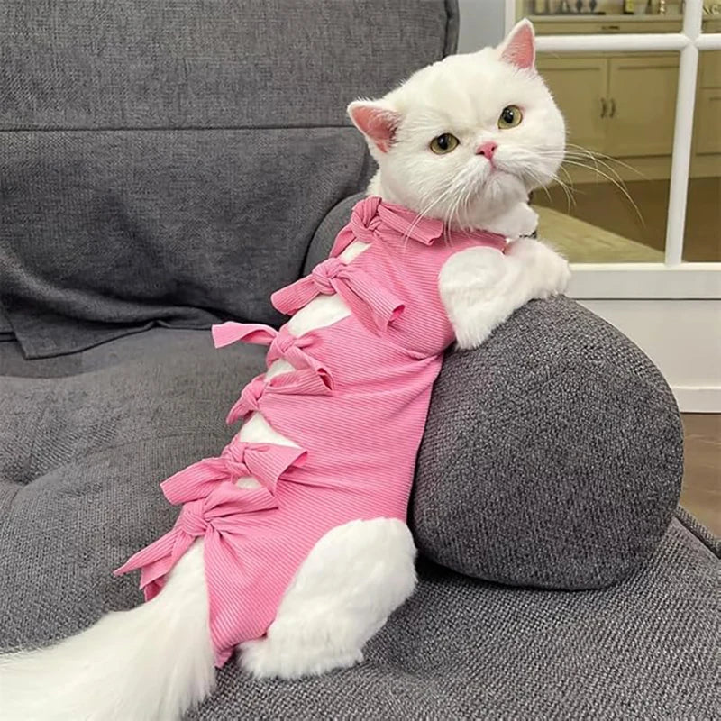 Adjustable Cat Recovery Suit | Soft Breathable Anti-Lick Bodysuit