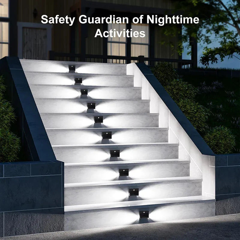 Luz Solar de Escalera con Inducción Corporal | Mejora la Seguridad Exterior