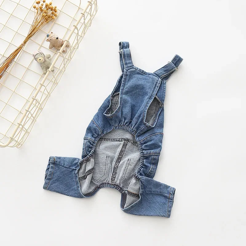 Elegante abrigo vaquero para perros de razas pequeñas y medianas | Ropa de abrigo para mascotas