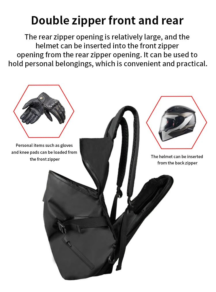 Large Capacity Waterproof Motorcycle Helmet Backpack | Outdoor Gear