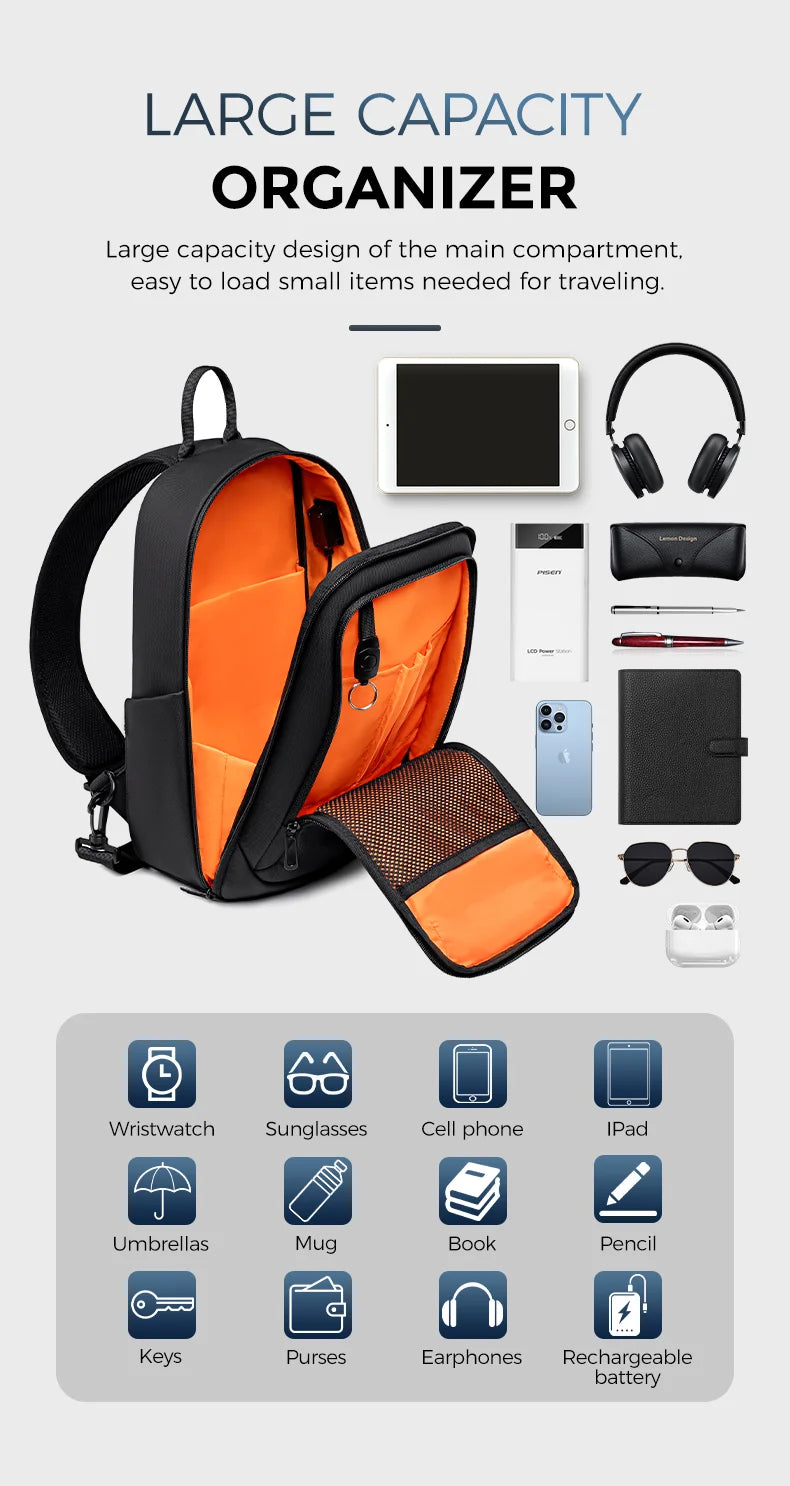 Men's Single-Shoulder Crossbody Bag | Ideal Summer Travel Backpack