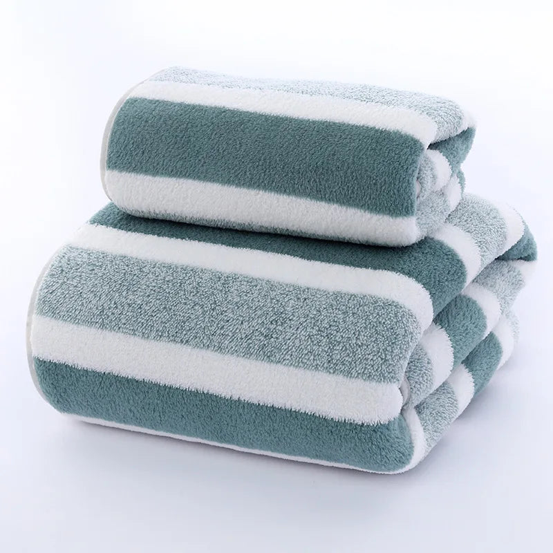 Soft Striped Towel Set | Quick Drying & Absorbent Towels