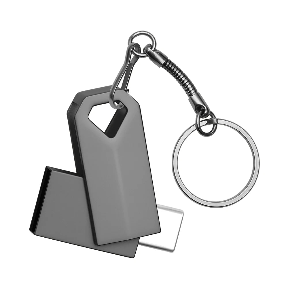 2-in-1 Mini Type C Metal USB Flash Drive | Creative Gift Options