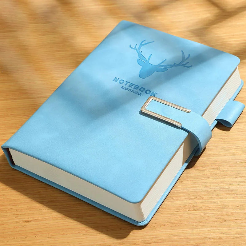 200 Pages A5 Leather Notebook | Personalized Soft Cover & Bookmark