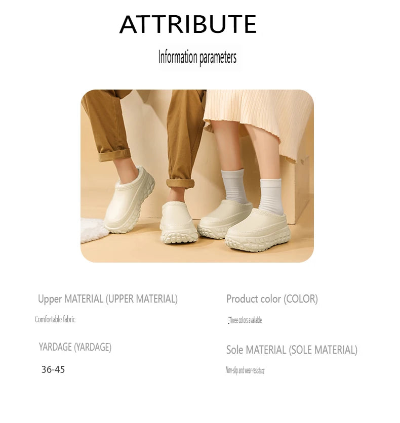 Couples Plush Cotton Slippers | Cozy Winter Indoor Shoes