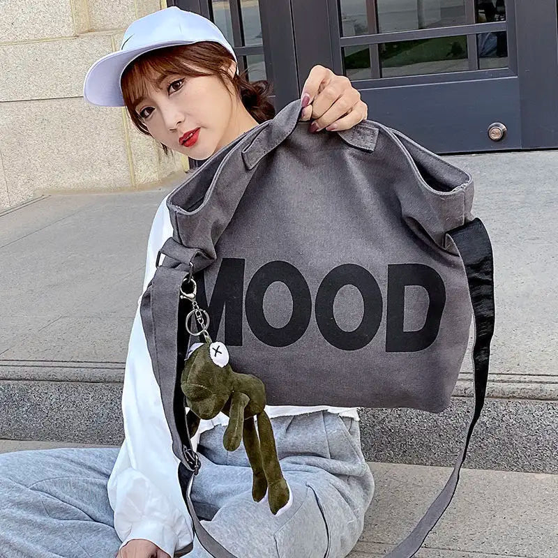 Stylish Women's Canvas Messenger Bag | Trendy Crossbody Handbag