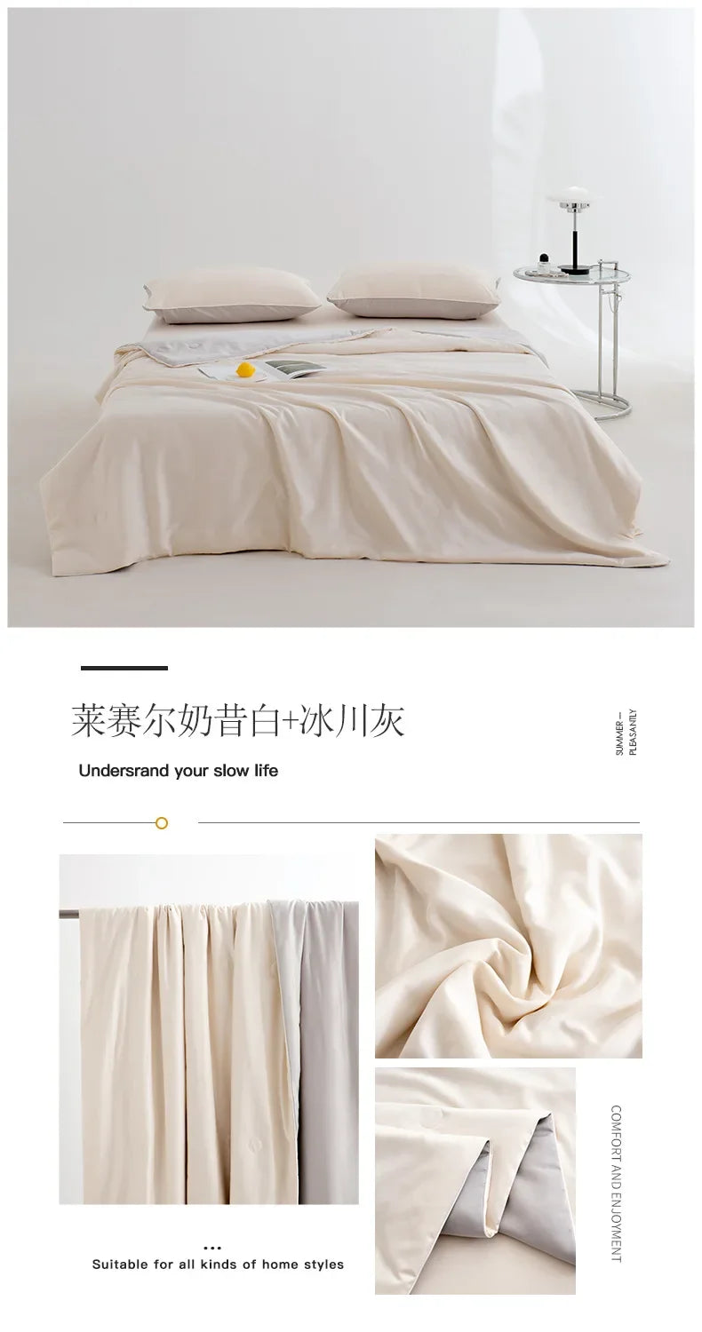 Light Luxury Lyocell Summer Quilt | Soft & Cool Comfort