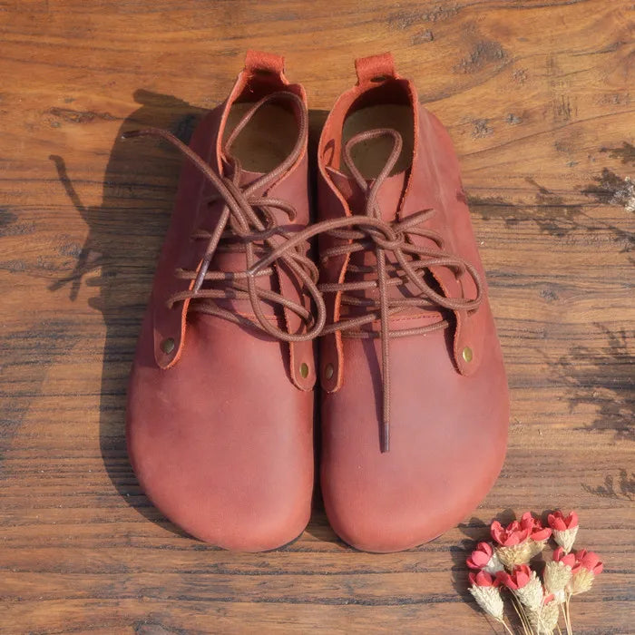 Handmade Genuine Leather High Top Women's Shoes | Stylish Casual Footwear