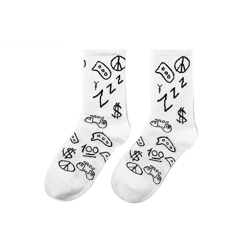 Trendy Unisex Cartoon Cotton Crew Socks | Comfort Meets Style