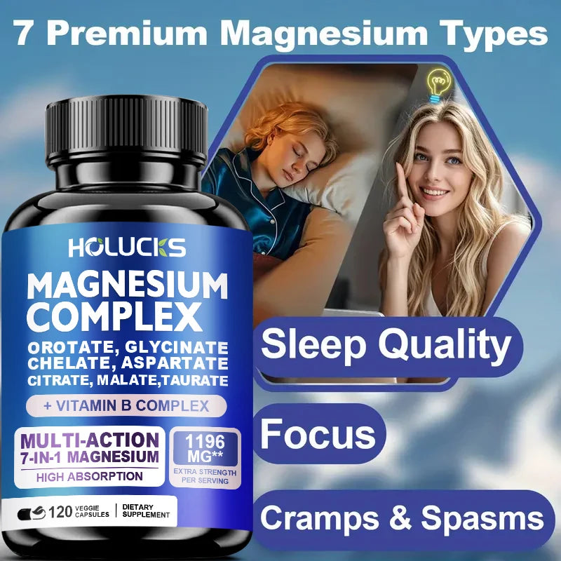 Magnesium Complex Supplements for Brain Health & Relaxation