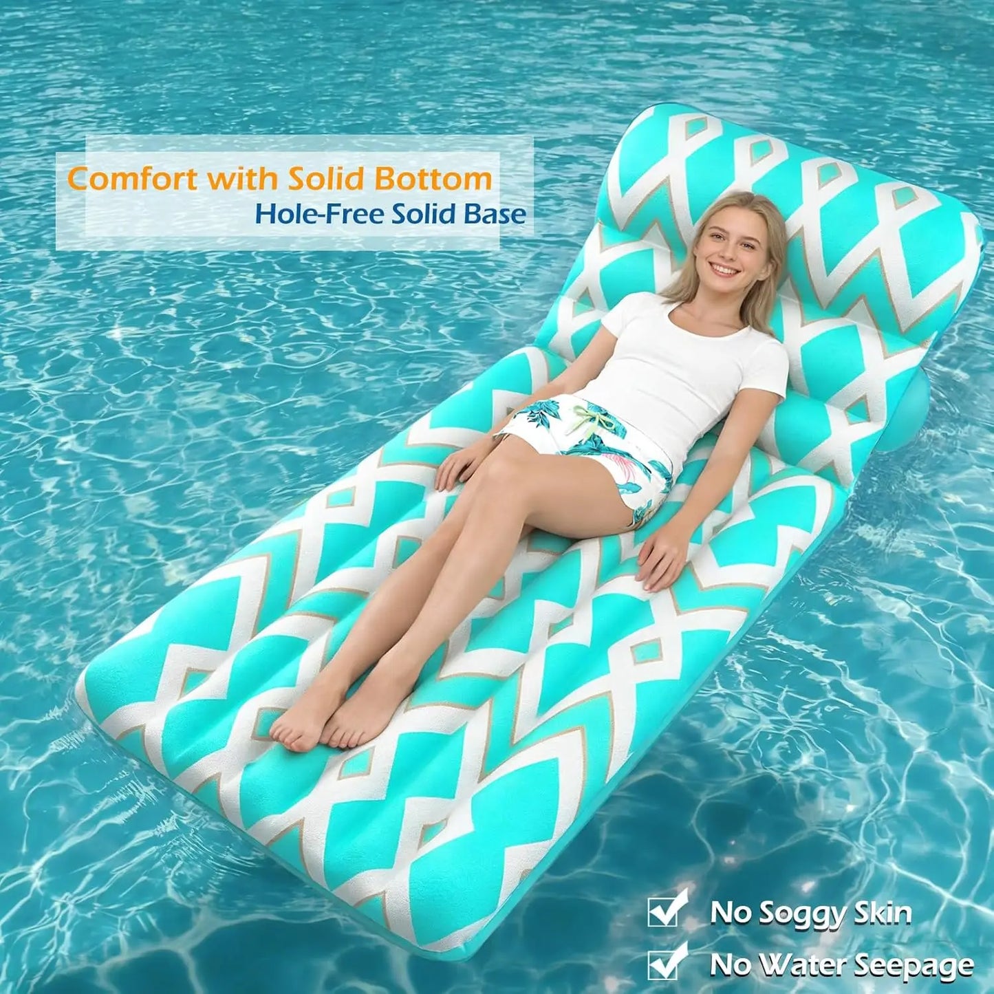 Ultra-Comfort Inflatable Pool Float for Adults | Adjustable Lounge Chair