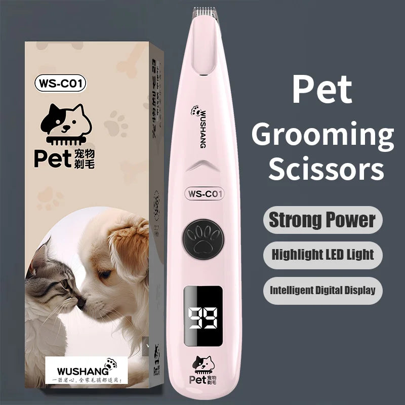 Electric Dog Groomer Trimmer | Low Noise LED Pet Hair Clipper