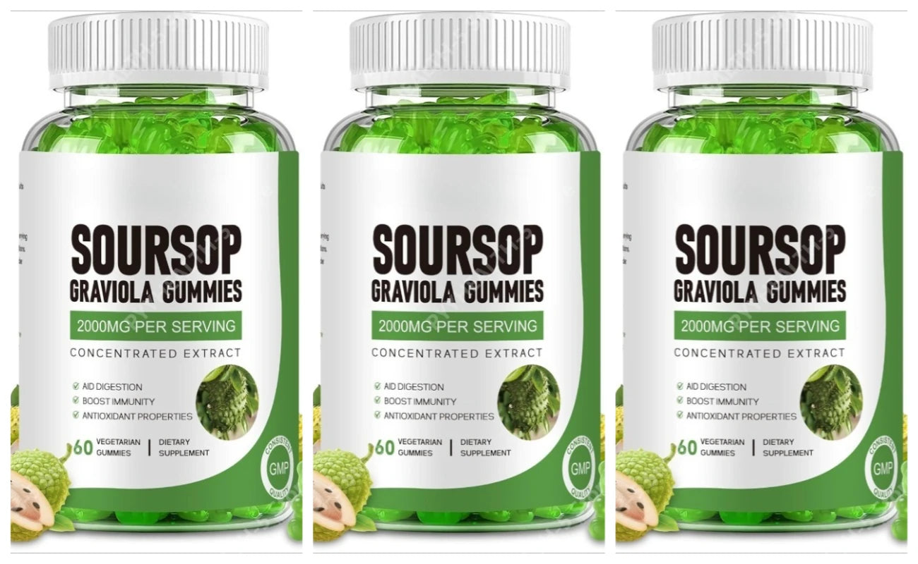 Soursop Graviola Gummies with Vitamin C & Zinc for Wellness