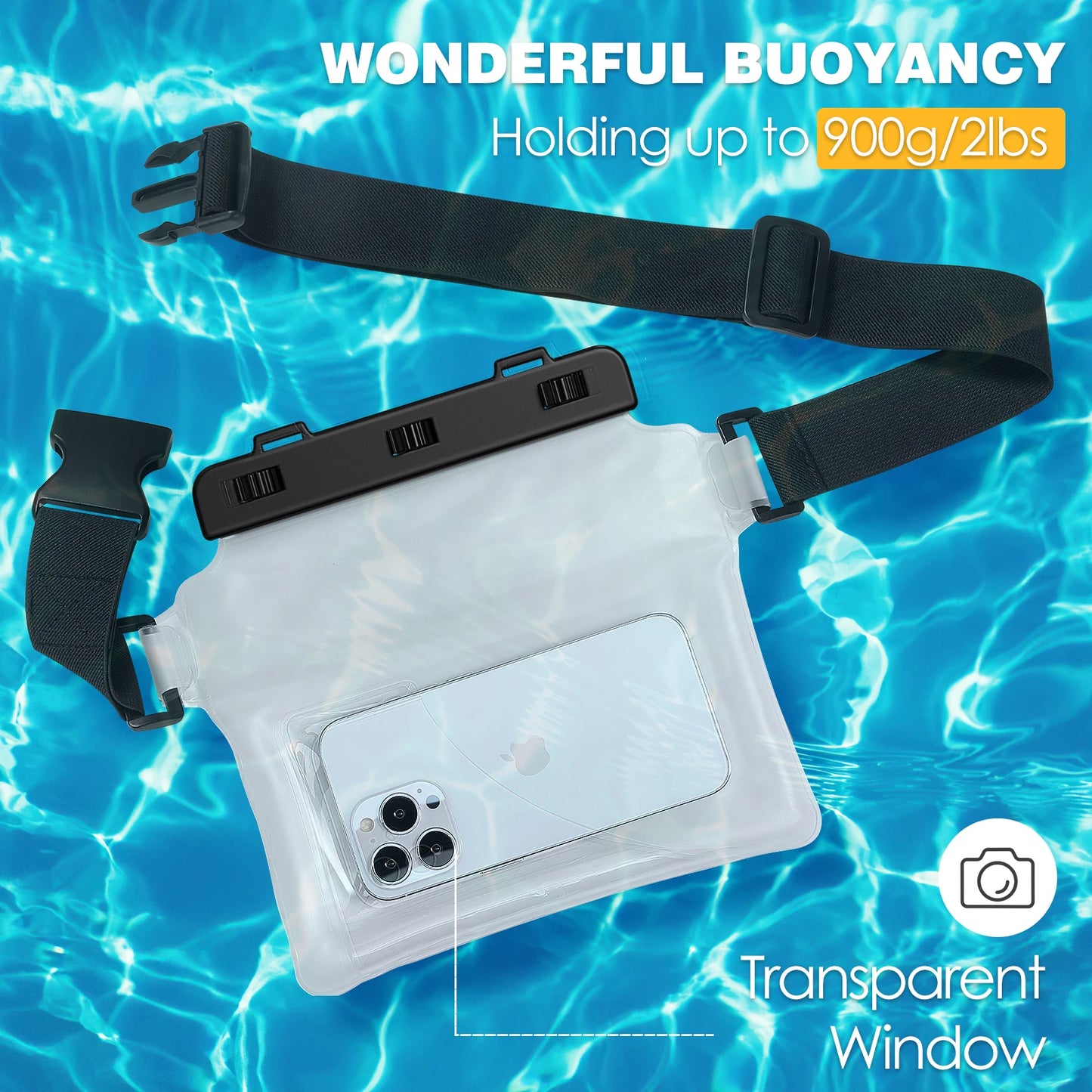 Waterproof Phone Pouch Fanny Pack | Floating Dry Bag for Water Sports