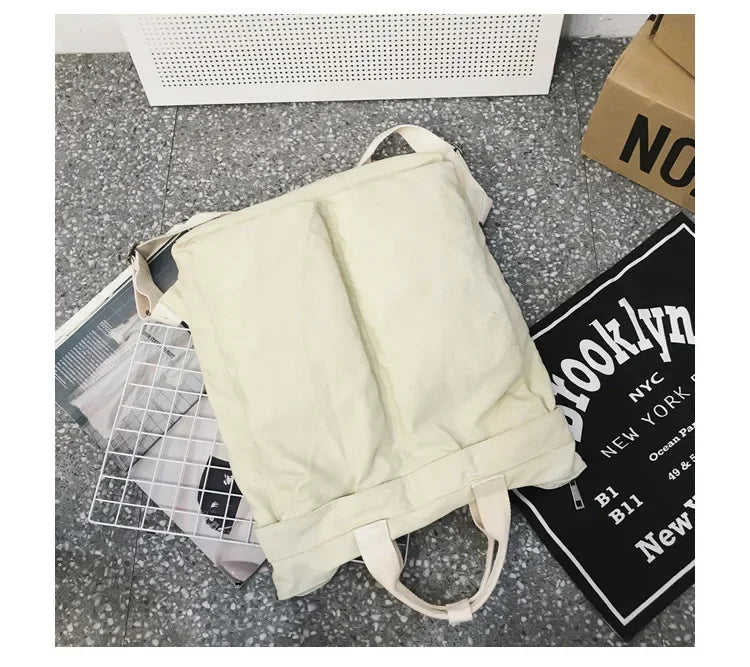 High Capacity Solid Color Backpack for Women & Teens | Travel & School Bag