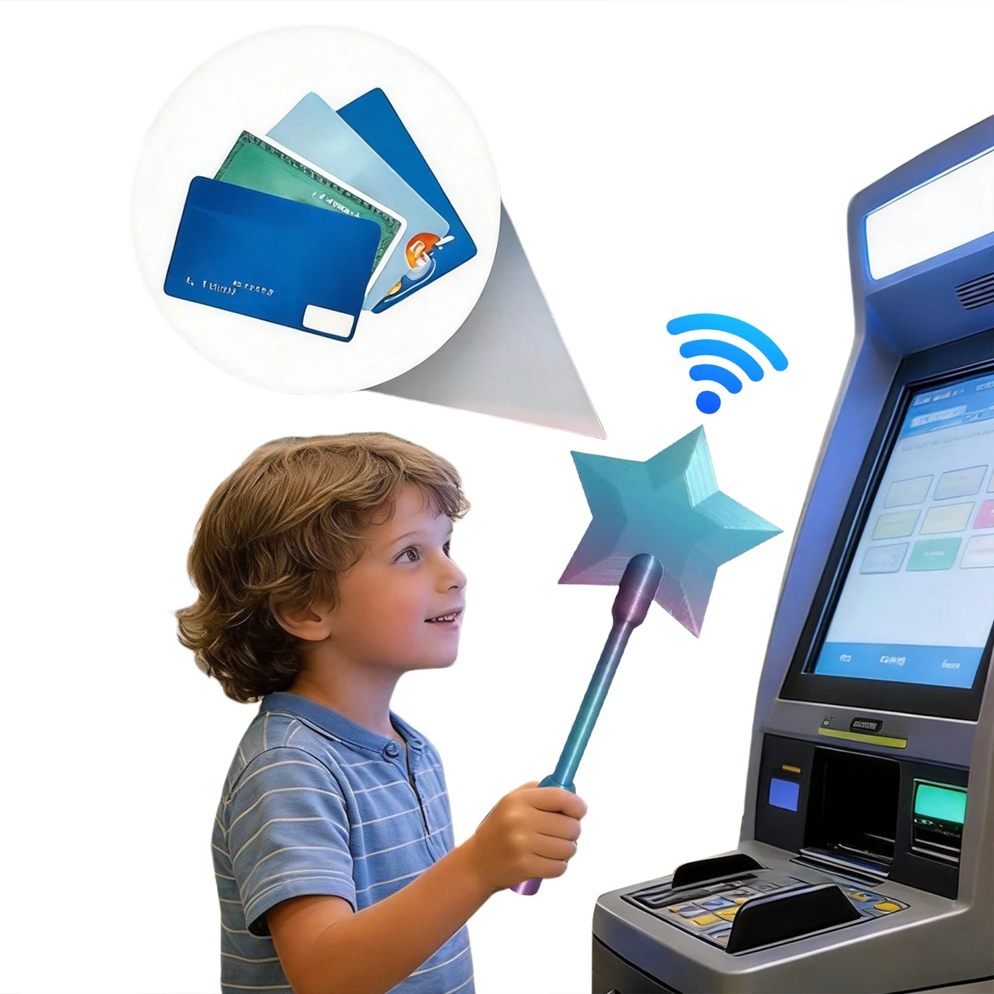3D Printed Wand Tap To Pay Card Holder | Fun Payment Accessory
