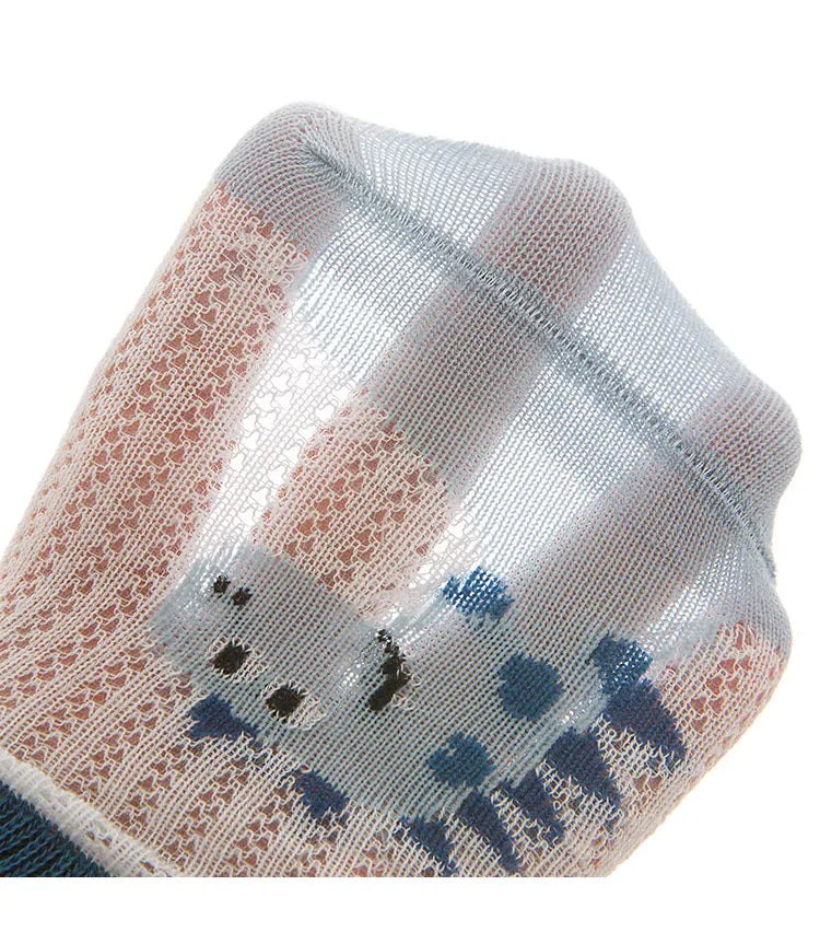 Kids Summer Low Cut Dinosaur Socks | Breathable Cotton & Anti-Odor