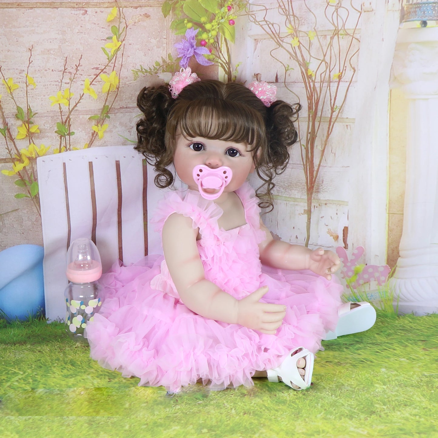 22" Realistic Reborn Baby Doll with Princess Outfit & Accessories