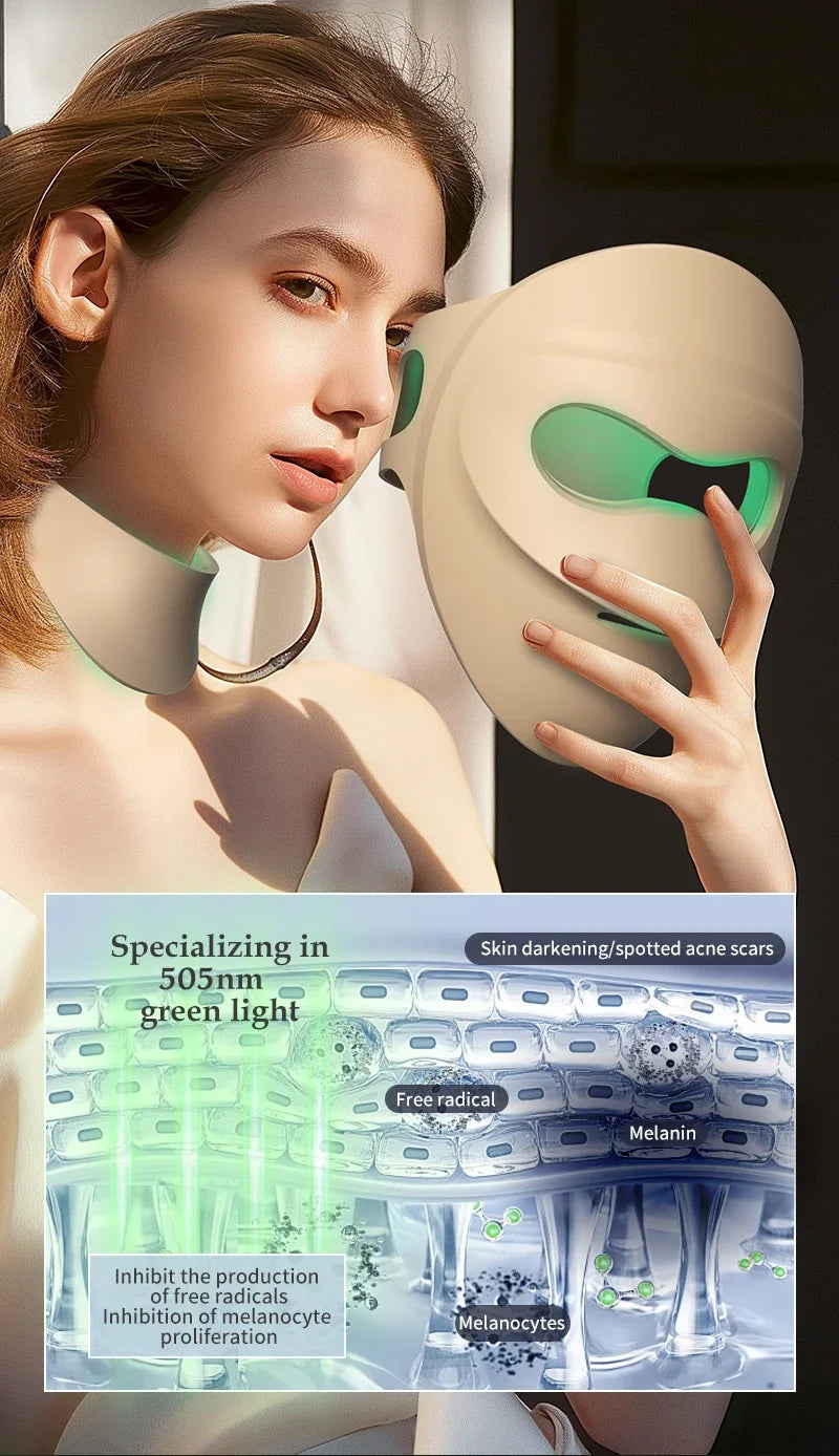 LED Facial Mask for Anti-Aging | Photon Light Therapy Device