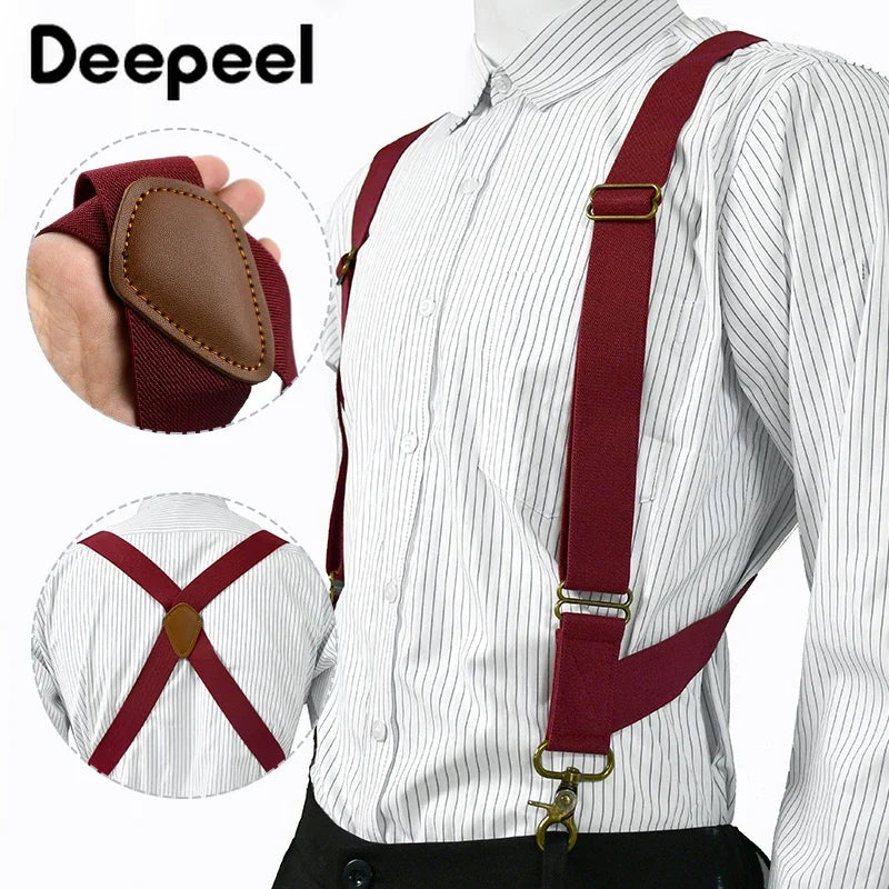 Adjustable Men's Suspenders | Stylish Elastic Braces for Pants