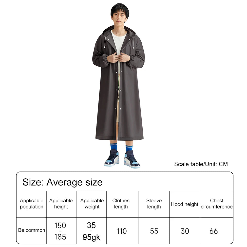 Thickened Waterproof Adult Raincoat | Unisex Hooded Outdoor Gear