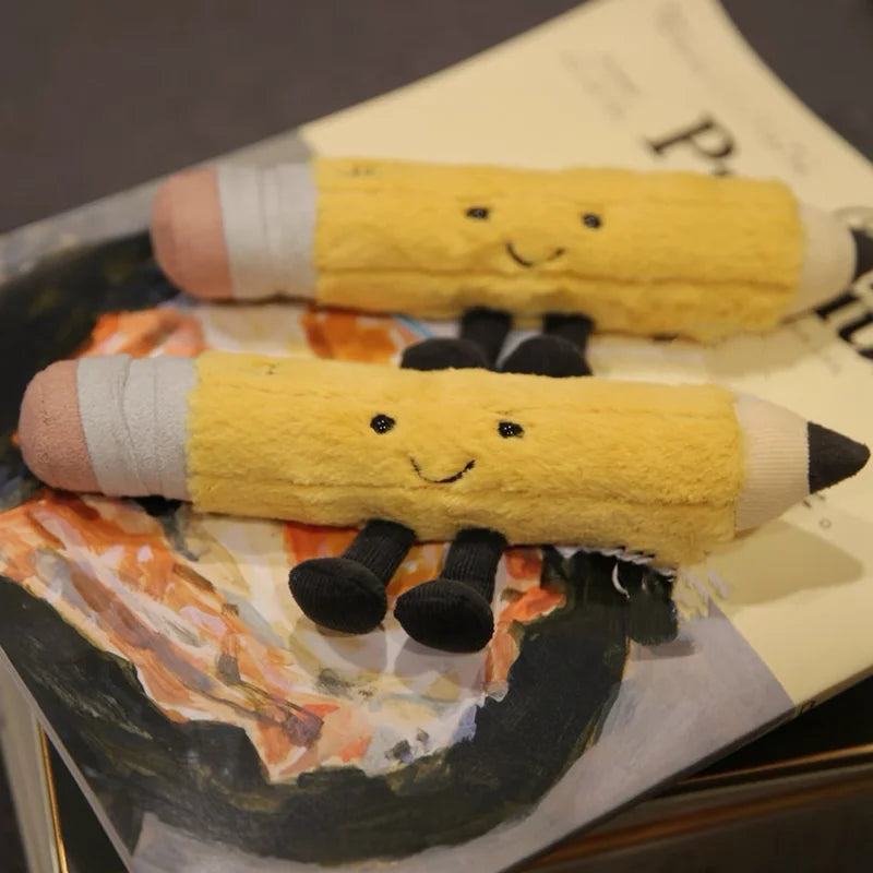 Cartoon Pencil Plush Toy Soft Plush Stationery Decorative Doll Gift