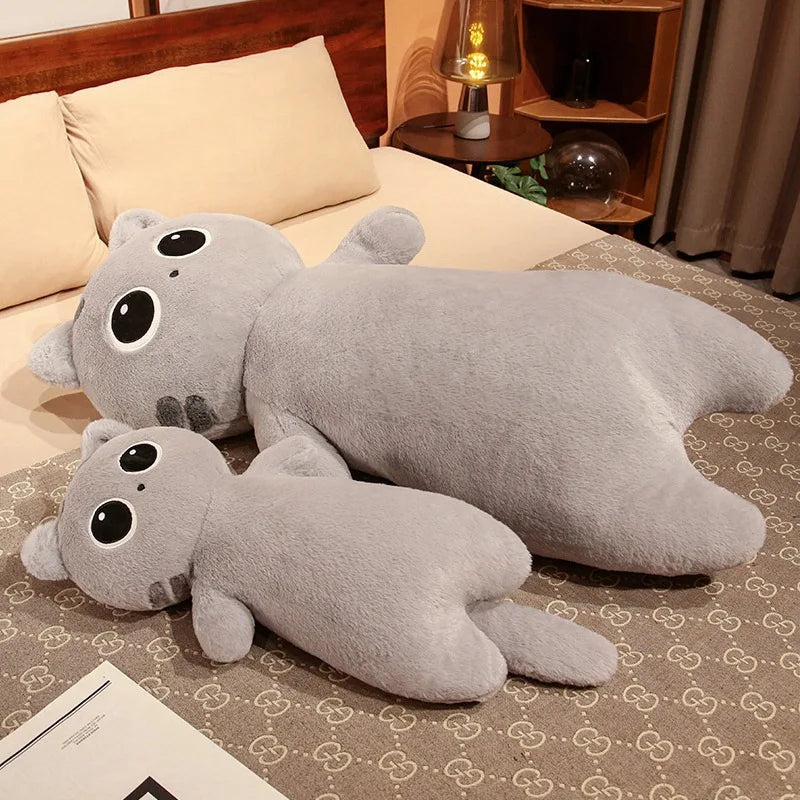 Kawaii Siamese Cat Plush Toy | Long Oblong Nap Pillow for Kids