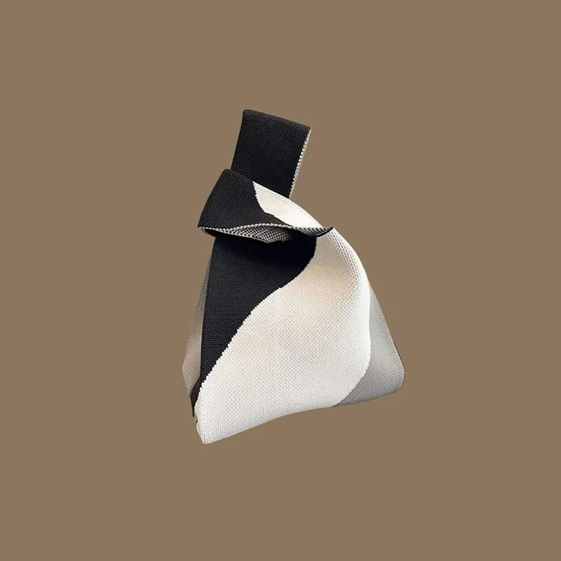 Chic Handmade Knit Mini Knot Wrist Bag for Women | Casual Tote