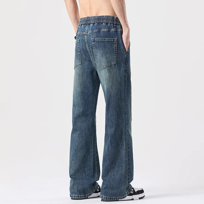 Men's Flared Boot Cut Jeans | Comfortable Vintage Casual Trousers