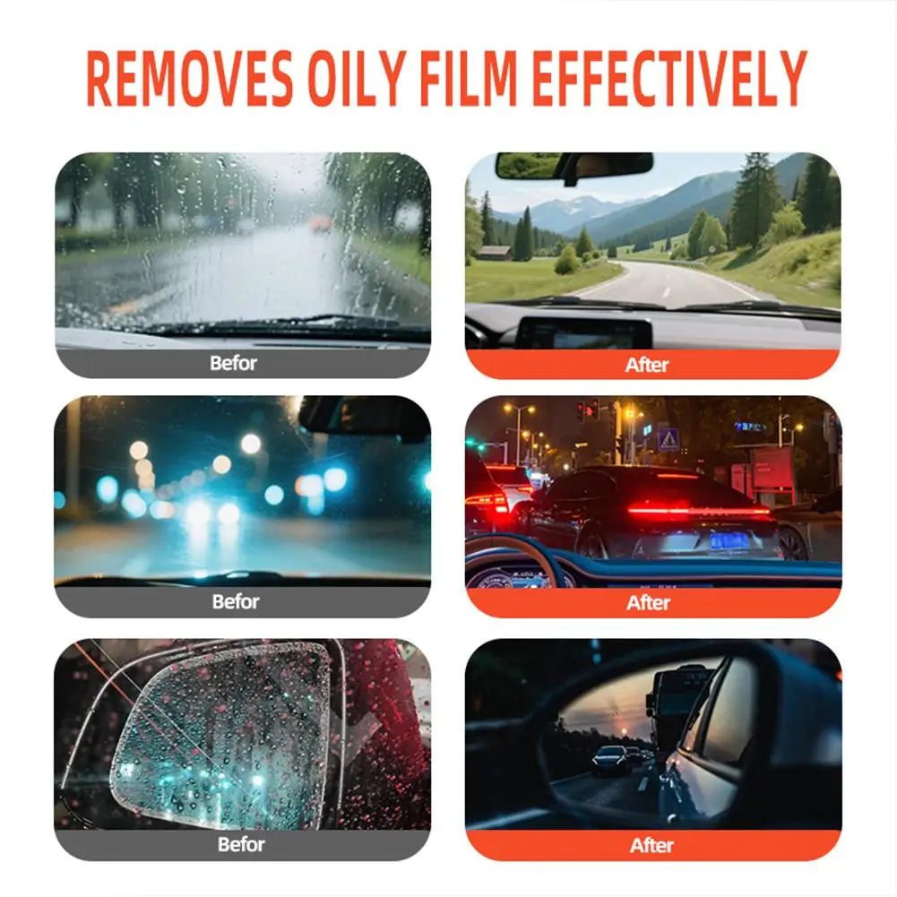 Car Windshield Hydrophobic Cleaner | Anti-Fog Rain Repellent