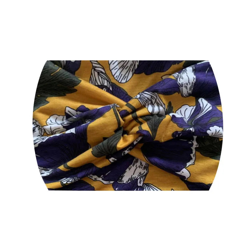Widening 18CM stretch printed sports sweatband headband headscarf hairband hair tie band
