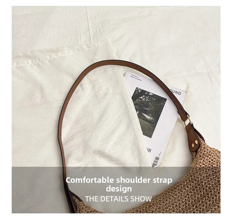 Bolso de Hombro Bohemio Tejido | Bolso de Playa de Gran Capacidad