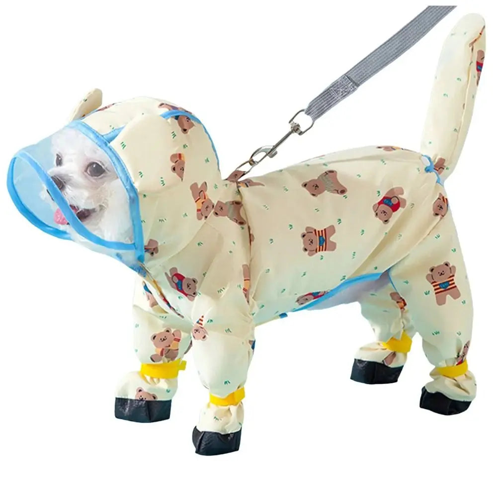 Adjustable Waterproof Dog Raincoat | Windproof Pet Cape Costume