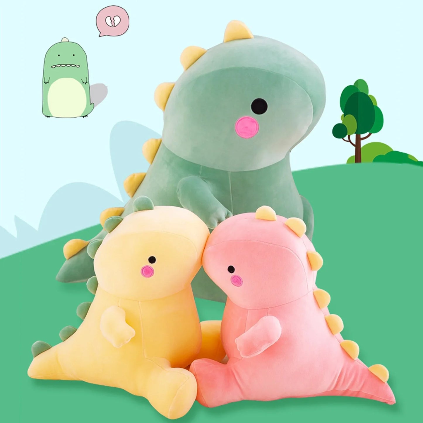 Adorable Soft Blue Dinosaur Plush Toy | Perfect Kids Gift