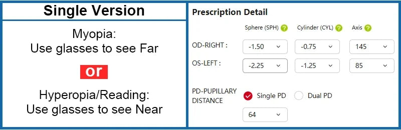 Stylish Myopia Prescription Glasses | Anti Blue Light Eyewear