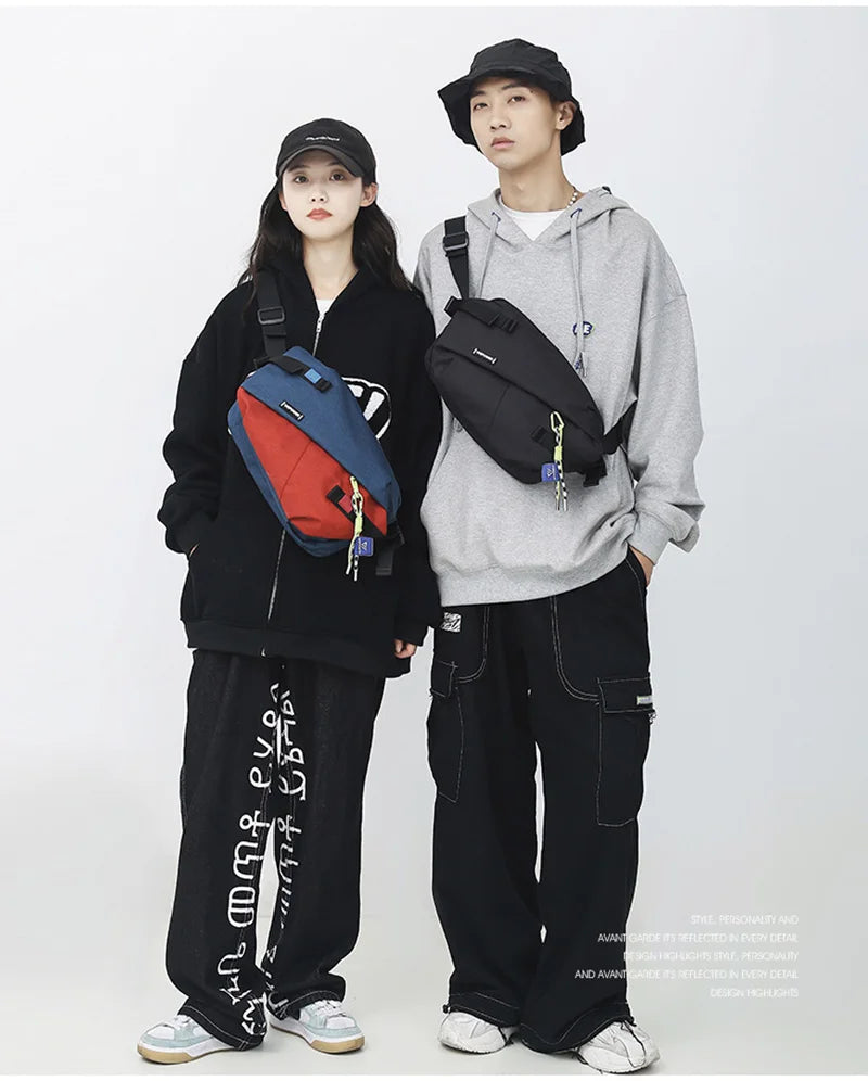 High Quality Nylon Panelled Waist Packs for Unisex Casual Outdoor Use