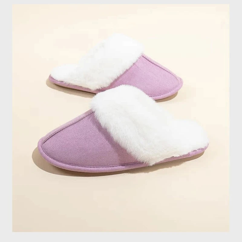 Cozy Women's Fuzzy Lined Indoor Slippers | Warm Anti-Slip Comfort