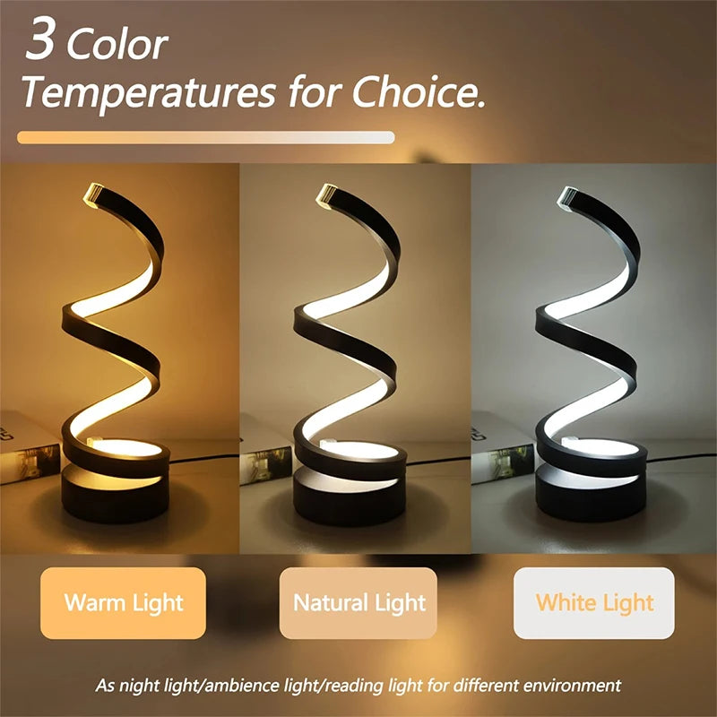 Dimmable USB LED Night Light Lamp | Modern 3D Ring Design
