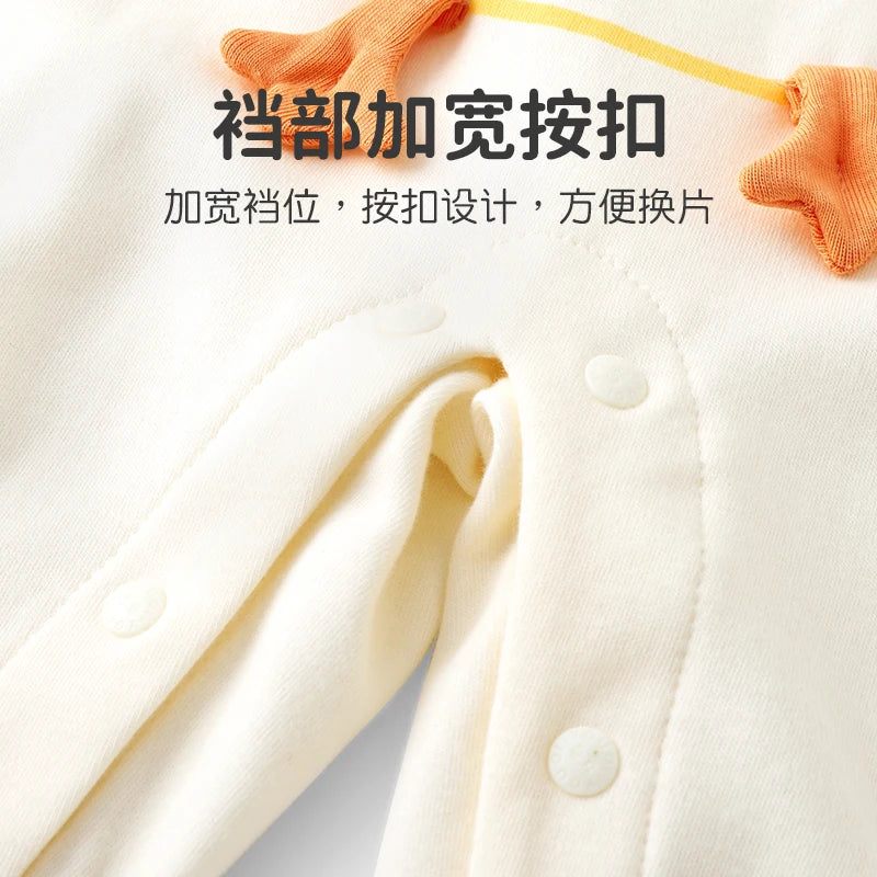 Unisex Baby Autumn Romper | Soft Cotton Long-Sleeve Jumpsuit