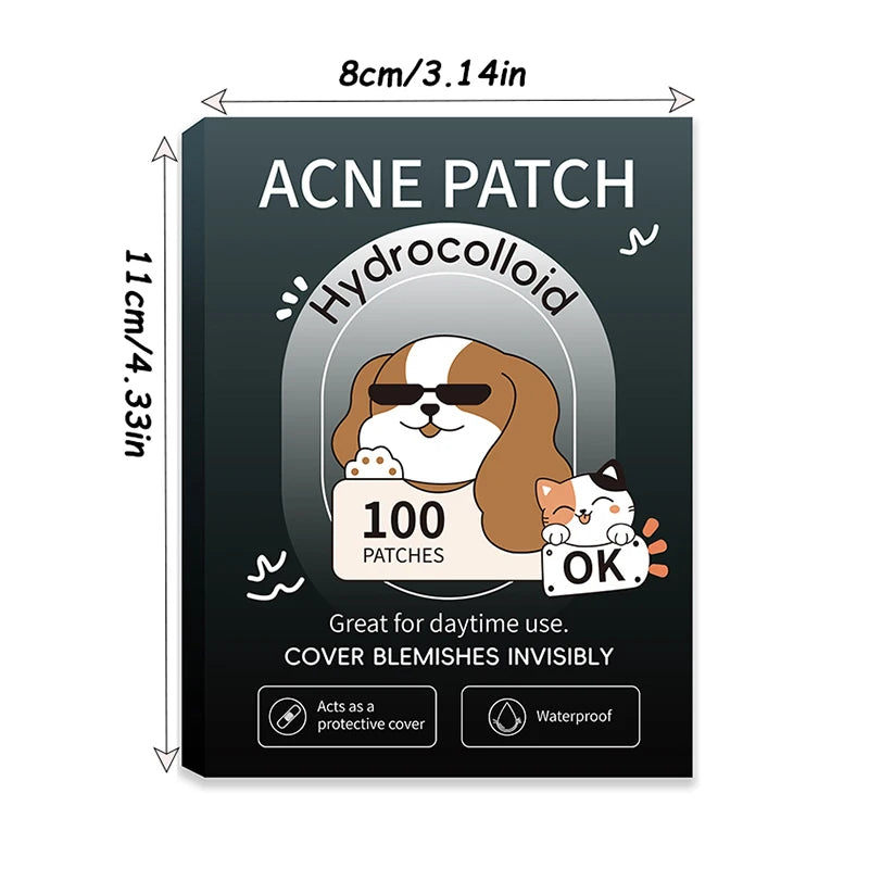 100pcs Invisible Acne Pimple Patches for Rapid Skin Healing