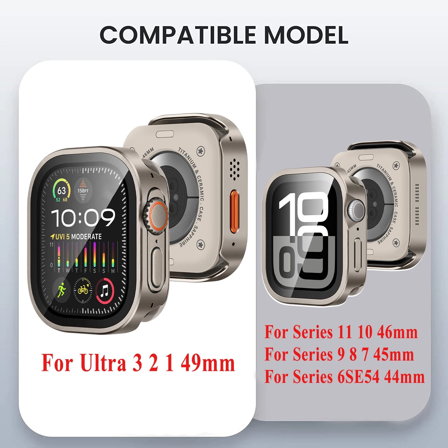 Waterproof Aluminum Alloy Case for Smartwatches | Full Coverage Protection