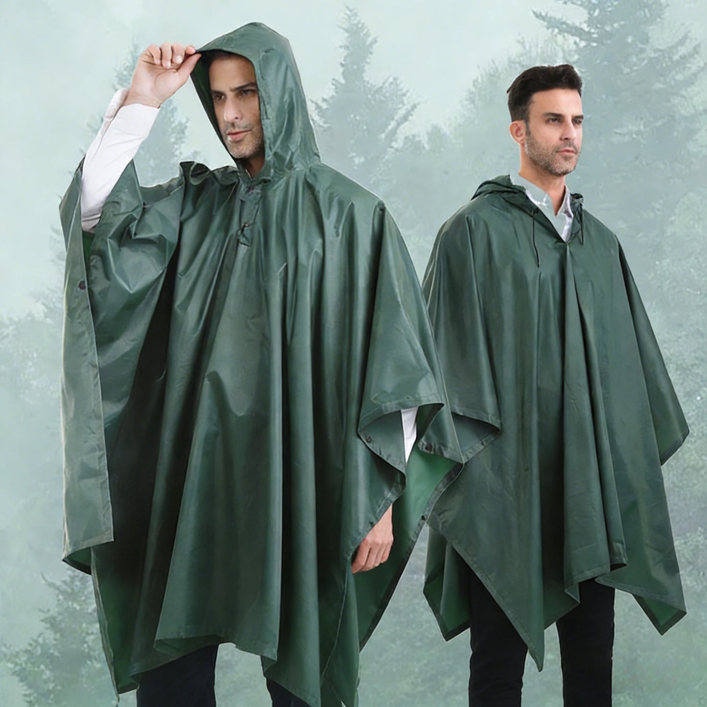 Impermeable de viaje 3 en 1 | Poncho ligero para entusiastas del aire libre